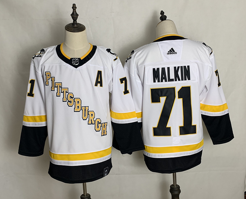 Men's Pittsburgh Penguins Evgeni Malkin #71 White Jersey